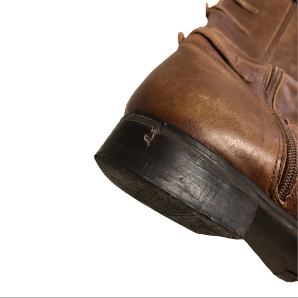 Gorgeous Distressed Brown Knee High Riding Boots - Picture 8 of 13